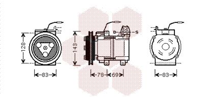 VAN WEZEL Компрессор, кондиционер 8200K124